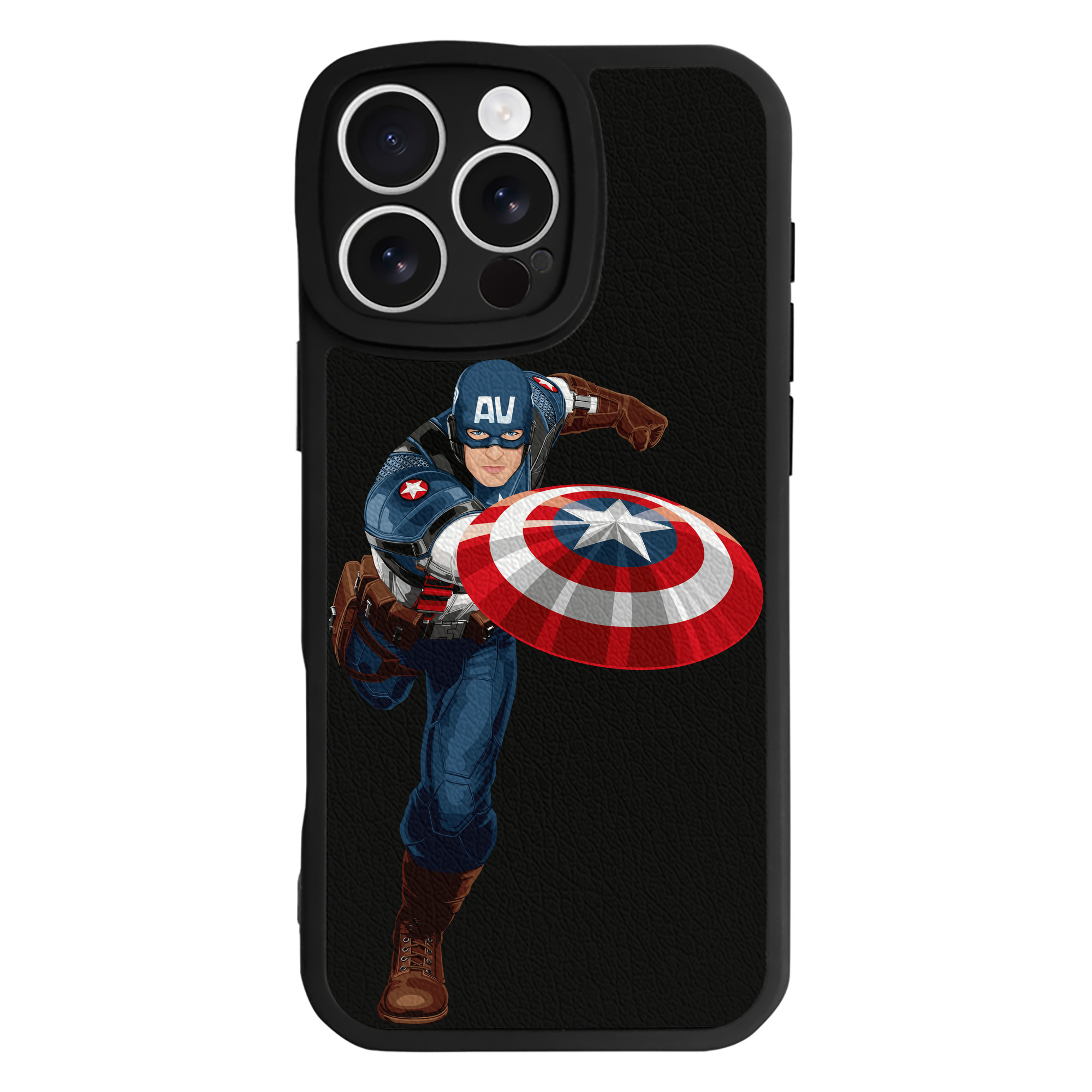 （画像用） アベンジャーズ The Avengers 【iPhone 16シリーズ対応】シリコンスマホケース（レザー調） 材質：シリコン